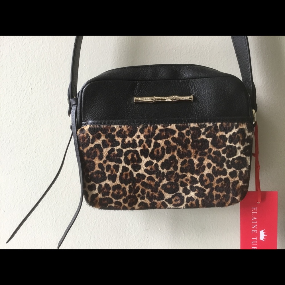 Elaine Turner Henley small leopard leather handbag - Picture 4 of 6